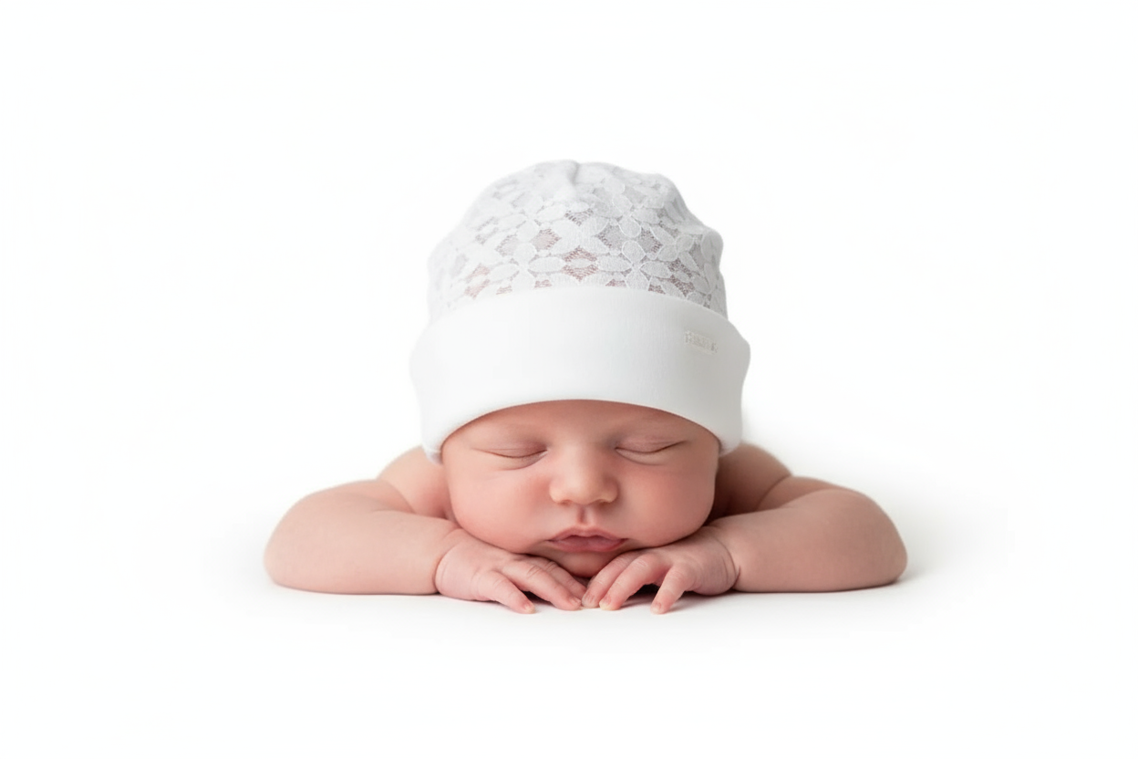 Cappello in pizzo nea