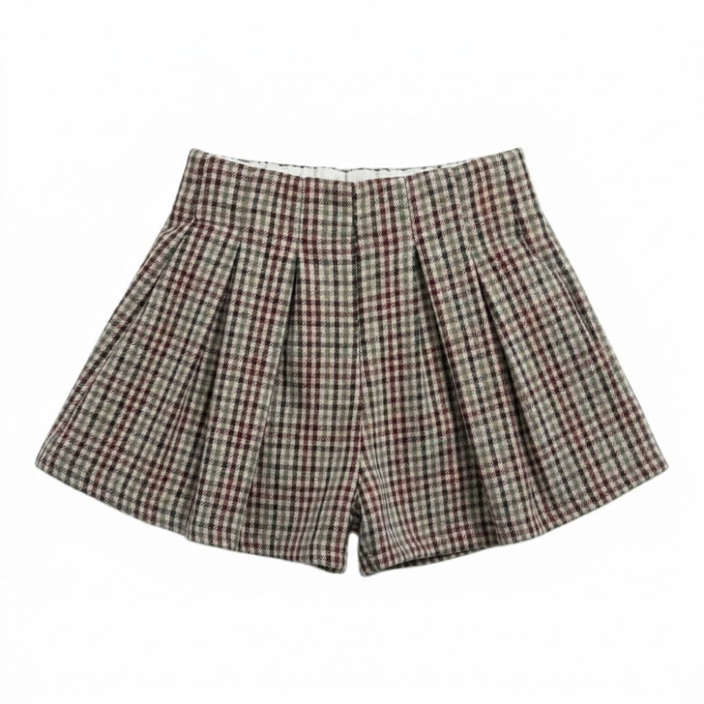 Completo Neonata Giacchino in Filo e Short a Quadri Latte Lalalù