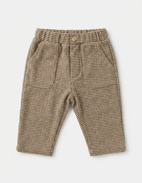 Completo Neonato Maglia e Pantalone in Caldo Cotone Jacquard Cacao Lalalù
