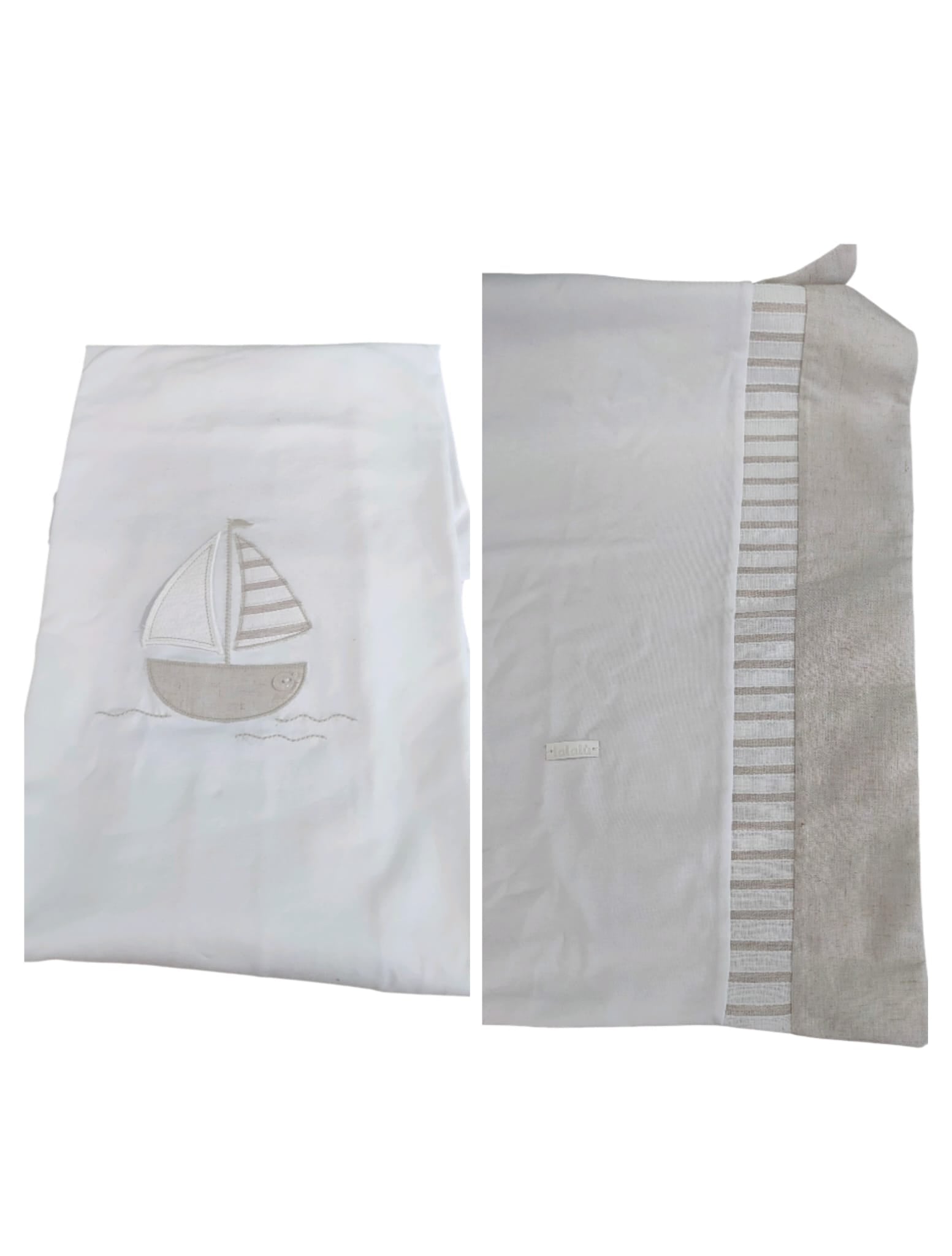 Copertina jersey neo BIANCA E BEIGE BARCHETTA