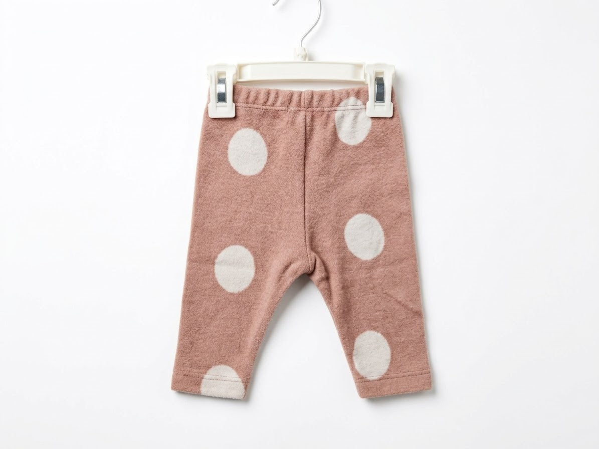Completo Neonata Maglia con Rouches e Leggings a Pois Pietra Lalalù
