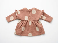 Completo Neonata Maglia con Rouches e Leggings a Pois Pietra Lalalù