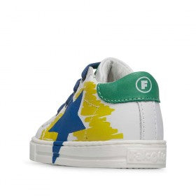 Scarpe Falcotto Salazar Painted Calf White-yellow-azure - Neonato
