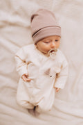 BERRETTO PER NEONATA A COSTE - GOTS WOOLY ORGANIC