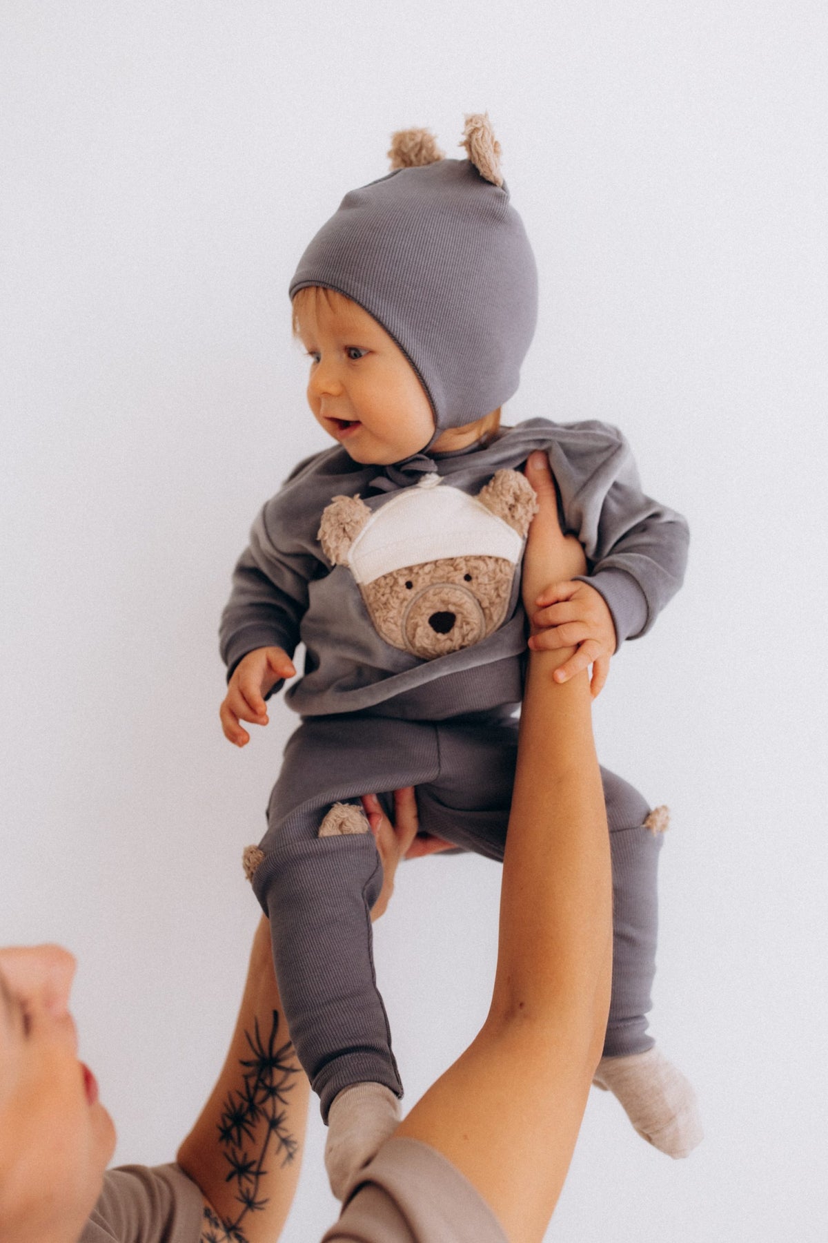 Cappello con Orecchie Wooly Organic a Costine - Gots -  - Neonati