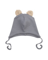 Cappello con Orecchie Wooly Organic a Costine - Gots -  - Neonati