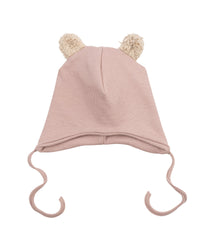 Cappello con Orecchie Wooly Organic a Costine - Gots -  - Neonati