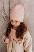 BERRETTO CON ORECCHIE DA ORSETTO  A COSTE - GOTS WOOLY ORGANIC