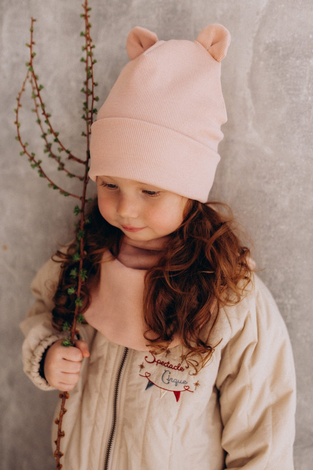 BERRETTO CON ORECCHIE DA ORSETTO  A COSTE - GOTS WOOLY ORGANIC