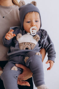 Leggings con Orecchie da Orsetto Neonati Wooly Organic