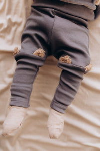 Leggings con Orecchie da Orsetto Neonati Wooly Organic