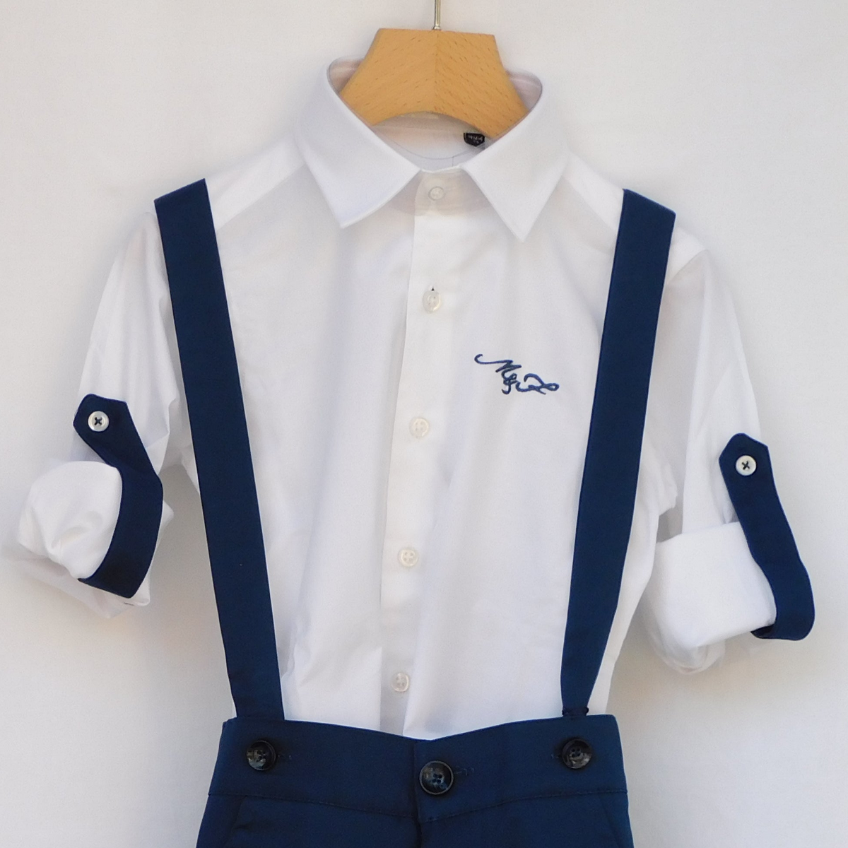 Camicia Bianca con Logo Bambino Manuell & Frank