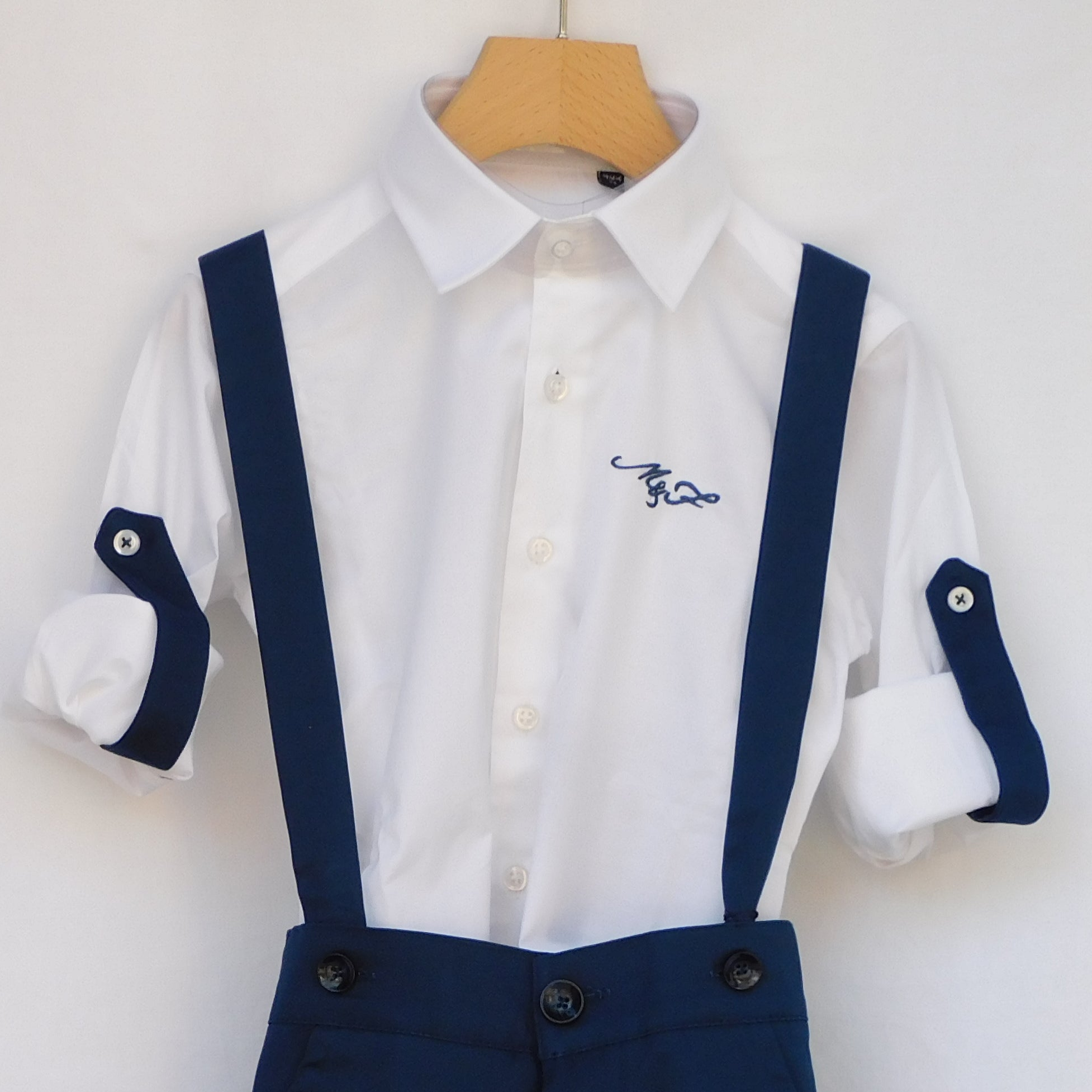 Camicia Bianca con Logo Bambino Manuell & Frank