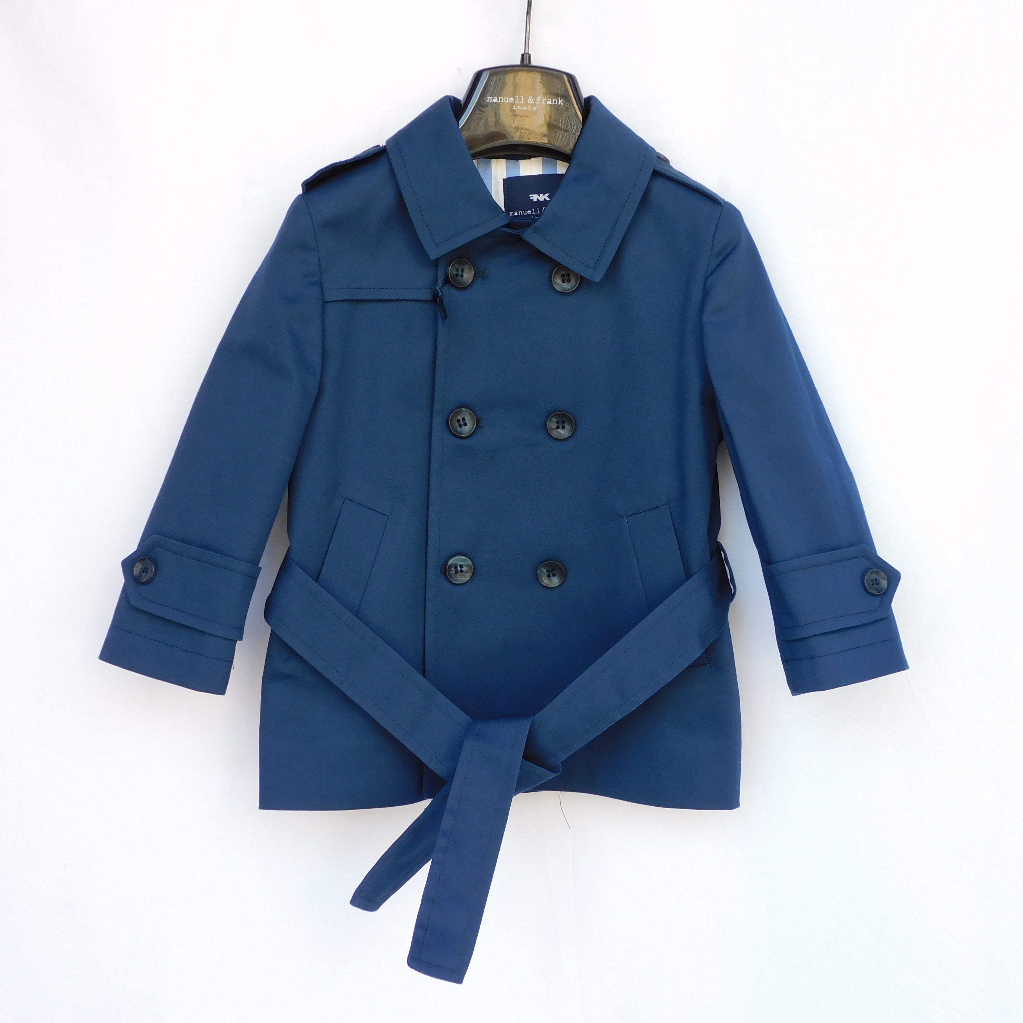Cerimonia Trench Blu New Born Manuell & Frank - Neonato