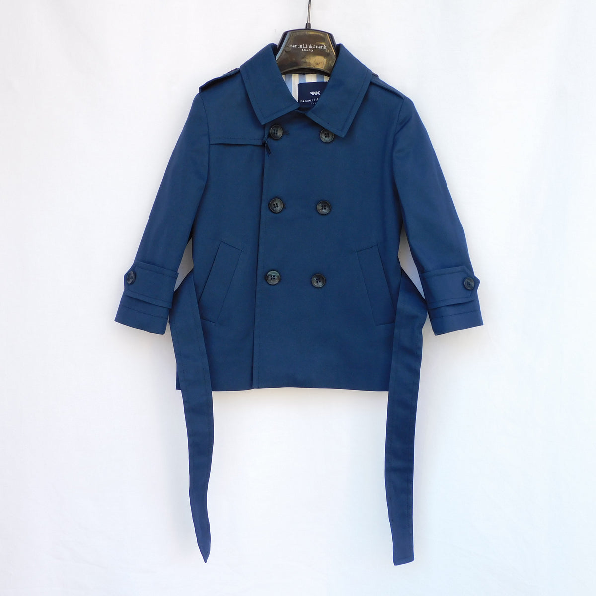 Cerimonia Trench Blu New Born Manuell & Frank - Neonato