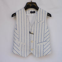 Panciotto con Riga Royal su Base Bianca Bambino Coordinabile