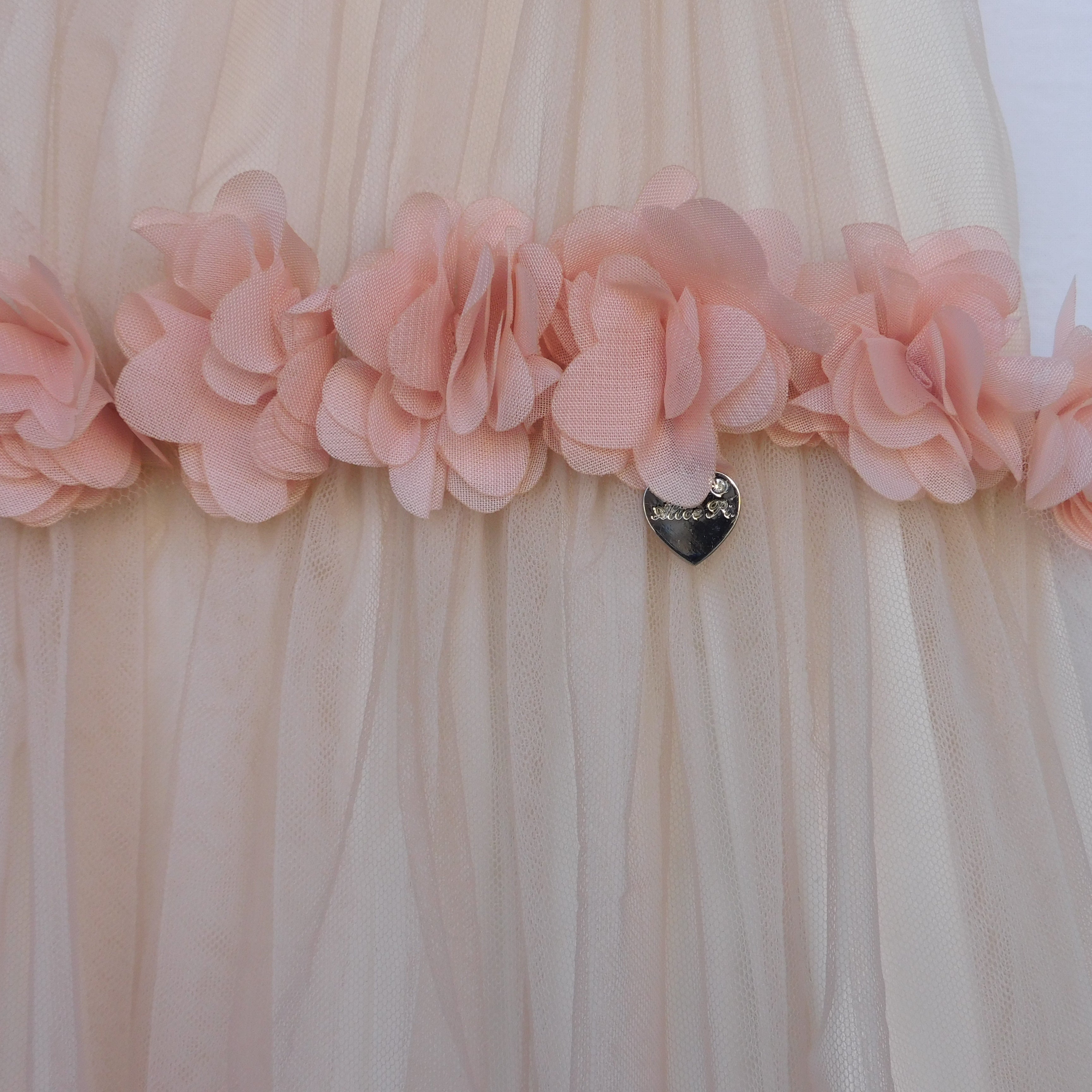 Scamiciato Fiori 3D Bicolore - Est. 100% Ny - Int. 1 100% Pl Int.2 - Bambina