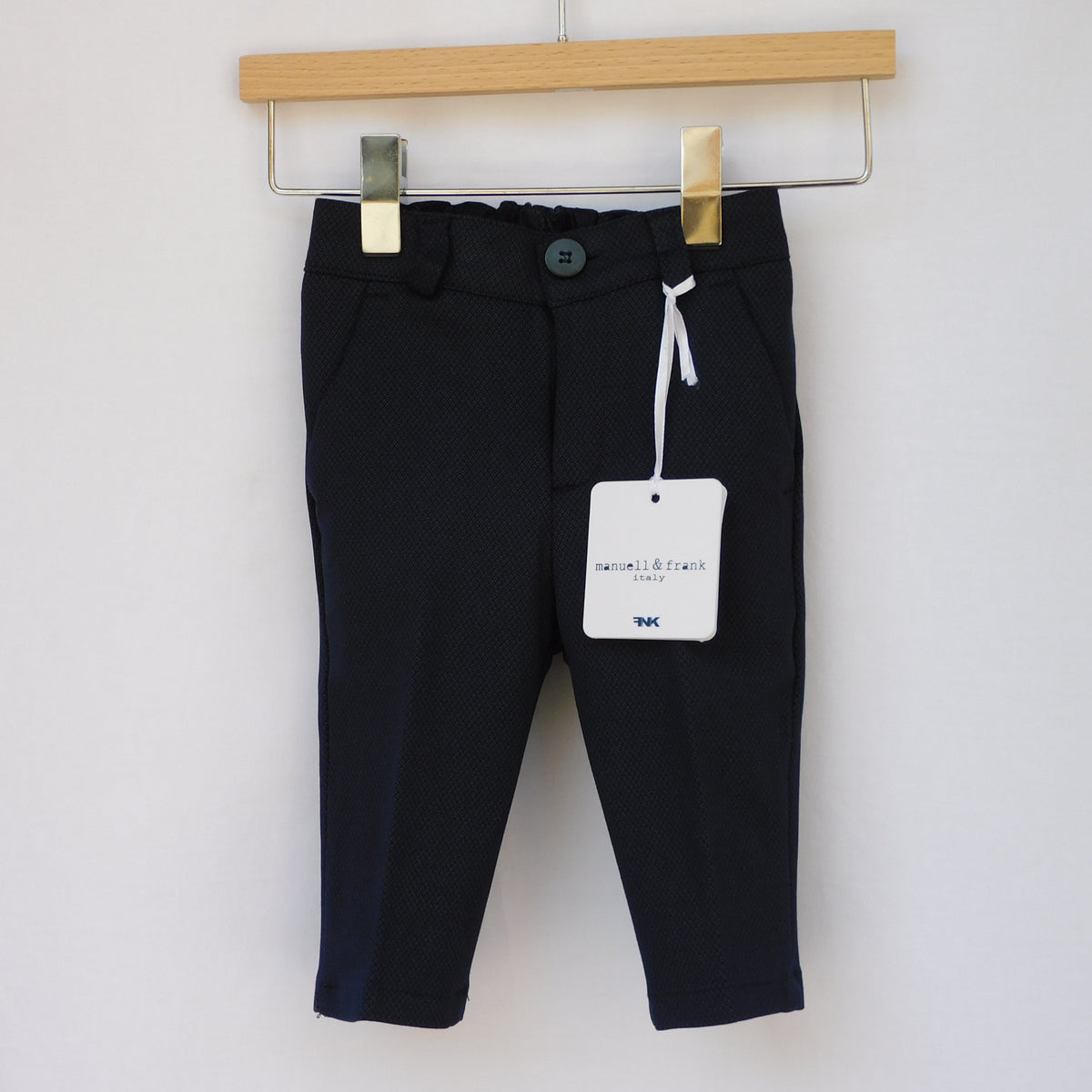 Pantalone Elegante Blu Mezzo Peso Neonato Manuell & Frank