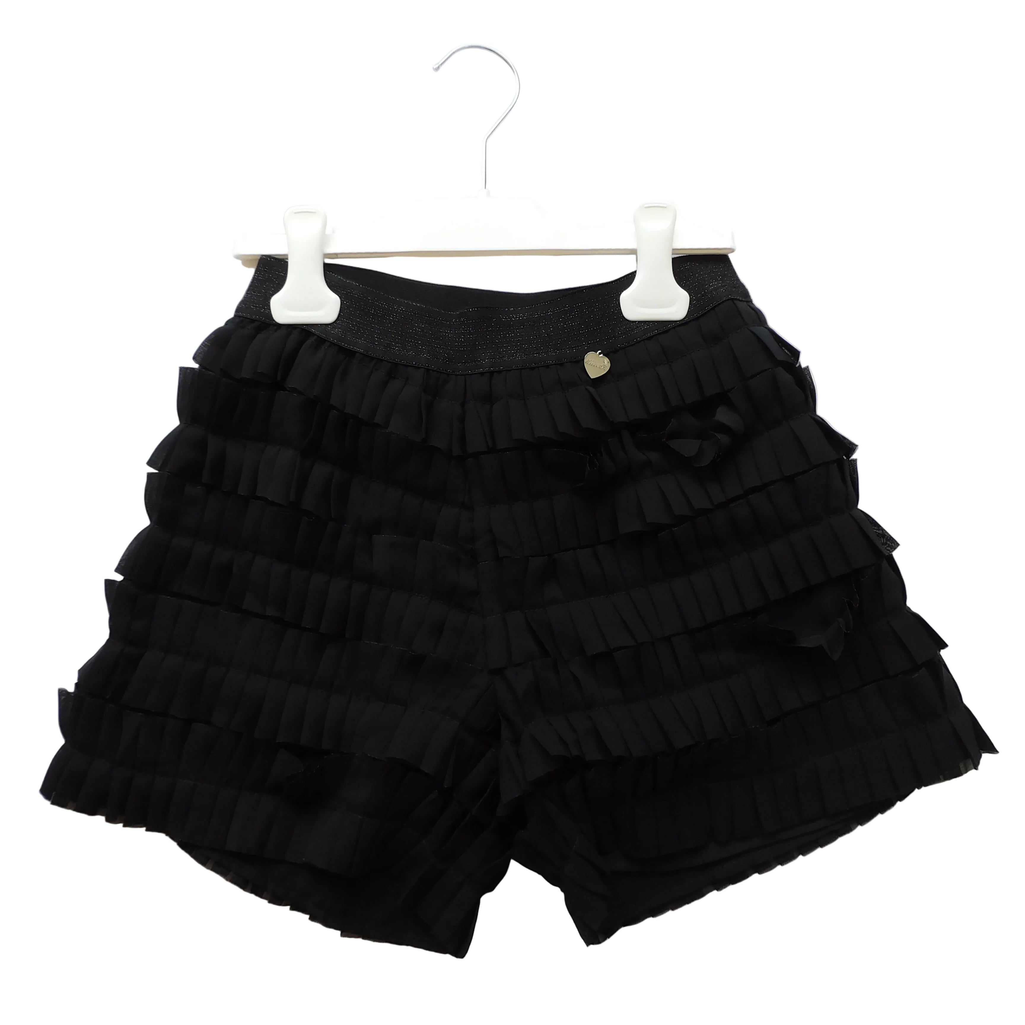 Shorts con Doppie Rouches Arricciate al Centro - "Est. 100% Pl - Int. 100% Pl" A
