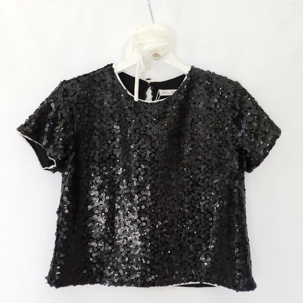 T-shirt e maglie Top Paillettes con Rosa Staccabile - 100% Pl Alice Pi - Bambina