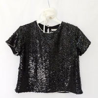 T-shirt e maglie Top Paillettes con Rosa Staccabile - 100% Pl Alice Pi - Bambina