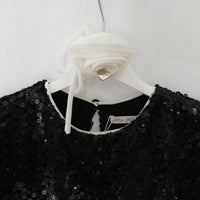 T-shirt e maglie Top Paillettes con Rosa Staccabile - 100% Pl Alice Pi - Bambina
