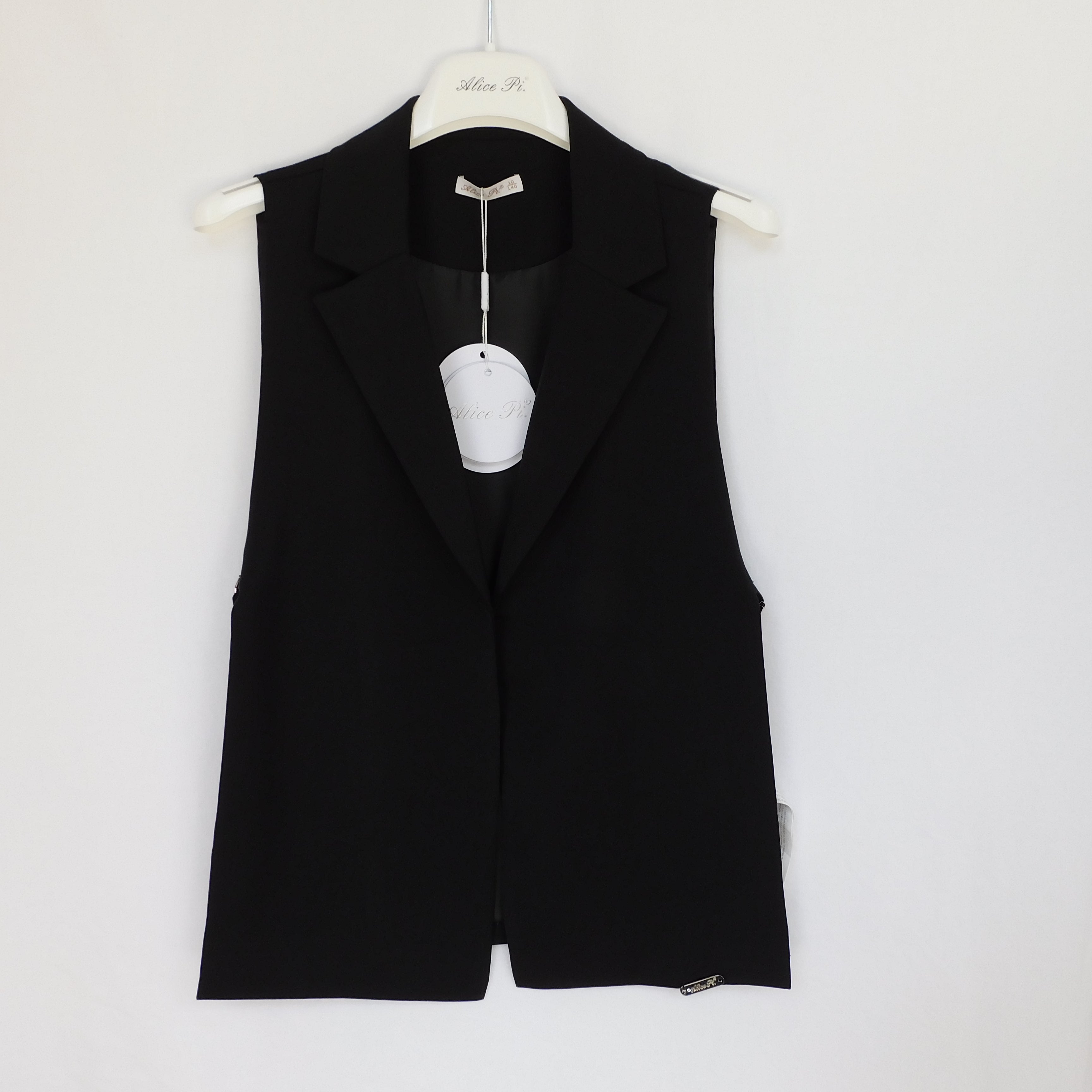 Gilet Revers - "Est. 96% Pl 4% Sp Int. 100% Pl" Alice Pi - Bambina