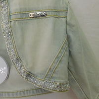 Jeans Coprispalle in Denim e Strass - 98% Co 2% Ea Alice Pi - Bambina