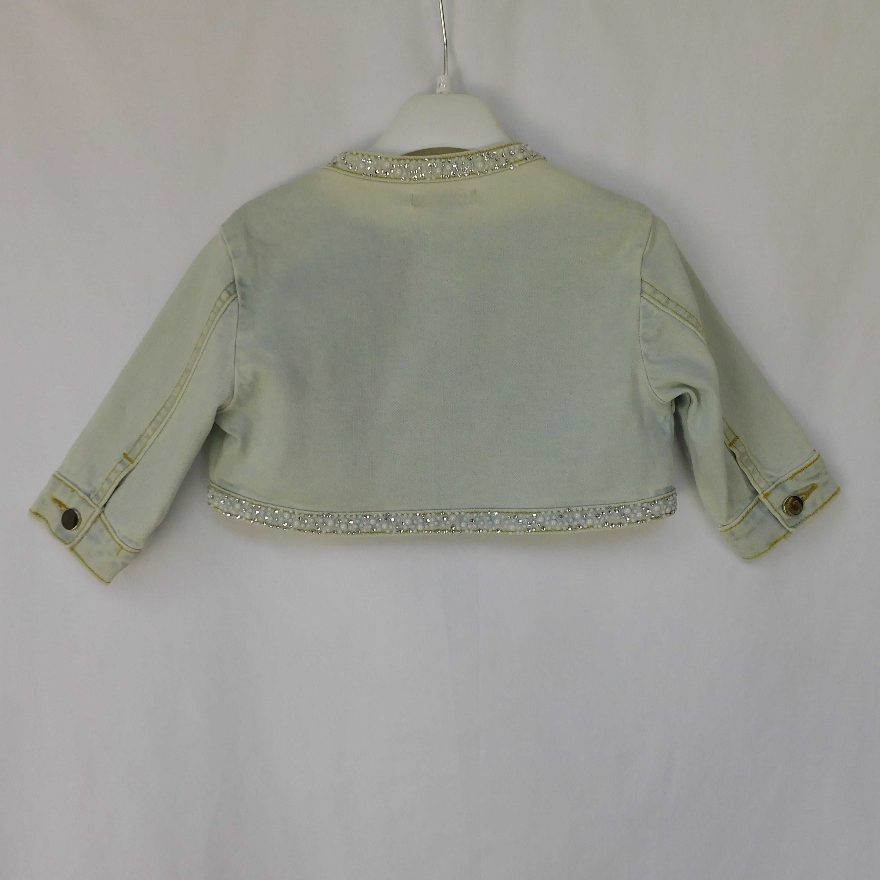 Jeans Coprispalle in Denim e Strass - 98% Co 2% Ea Alice Pi - Bambina