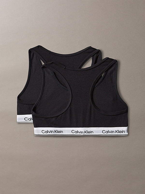 Set 2 Bralette Ragazza Nero Calvin Klein