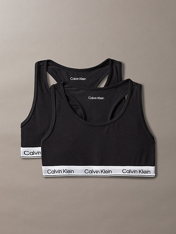 Set 2 Bralette Ragazza Nero Calvin Klein
