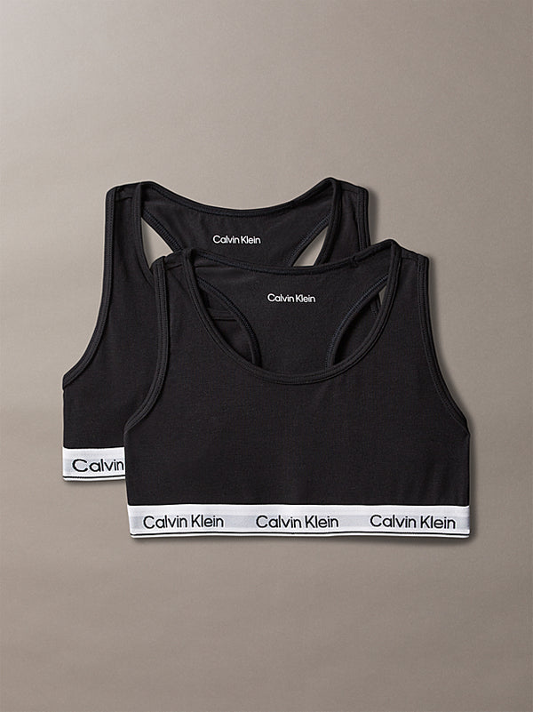 Set 2 Bralette Ragazza Nero Calvin Klein
