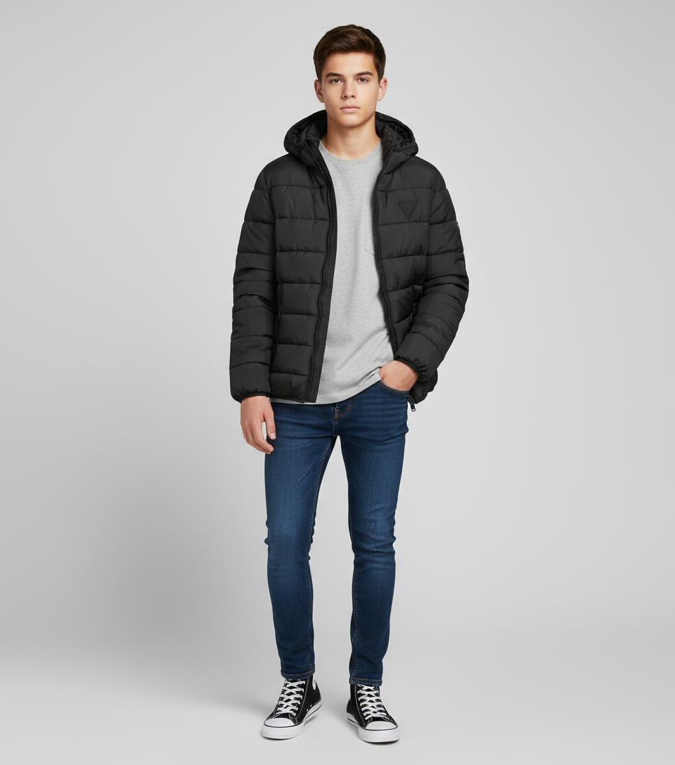 JACKET W/ZIP 100 GRAMMI  NERO