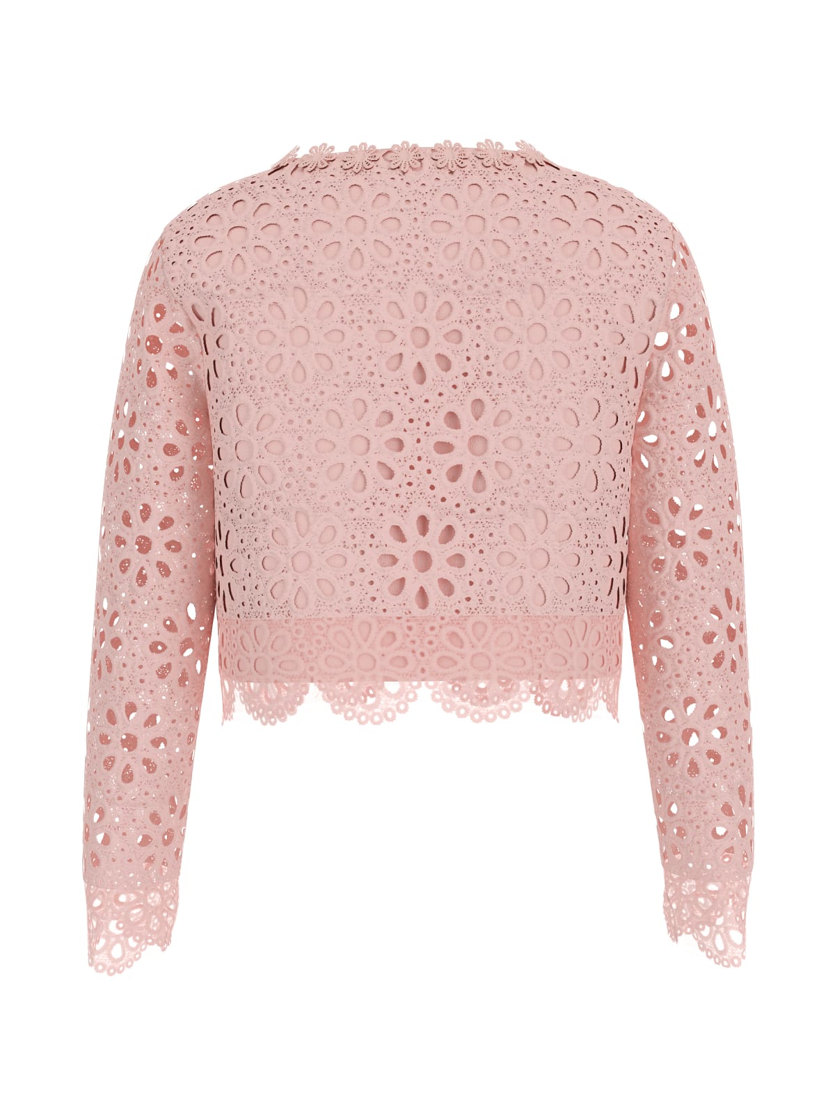 Lace Ls Blazer_cerem Giacchino Traforato Rosa Cipria Guess - Bambina