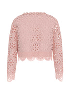 Lace Ls Blazer_cerem Giacchino Traforato Rosa Cipria Guess - Bambina