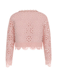Lace Ls Blazer_cerem Giacchino Traforato Rosa Cipria Guess - Bambina