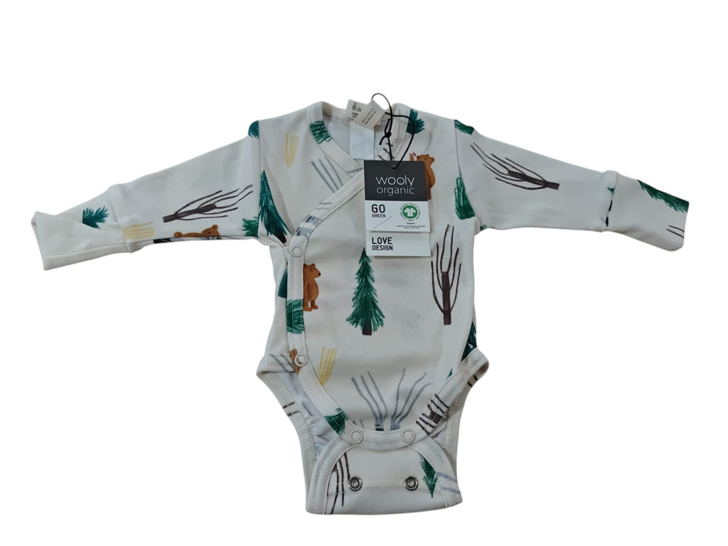 BODY INCROCIATO BOSCO MANICA LUNGA WOOLY ORGANIC