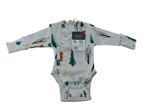 BODY INCROCIATO BOSCO MANICA LUNGA WOOLY ORGANIC