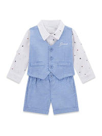 Set Guess Camicia + Gilet+ Pantaloncino - Neonato