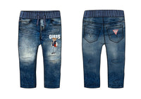 Pantaloni Blu Denim Guess Neonato