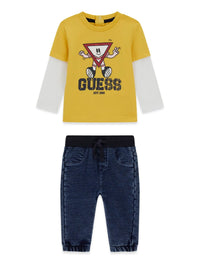 Completo Giallo Guess Neonato