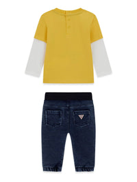 Completo Giallo Guess Neonato