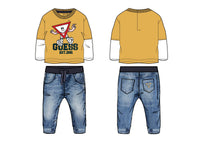 Completo Giallo Guess Neonato