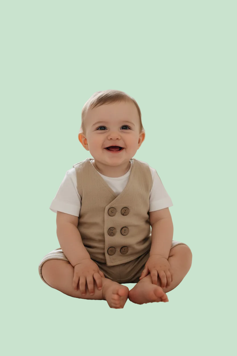 COMPLETO 3 PEZZI T-SHIRT+GILET+PANTALONCINO CORREDINO