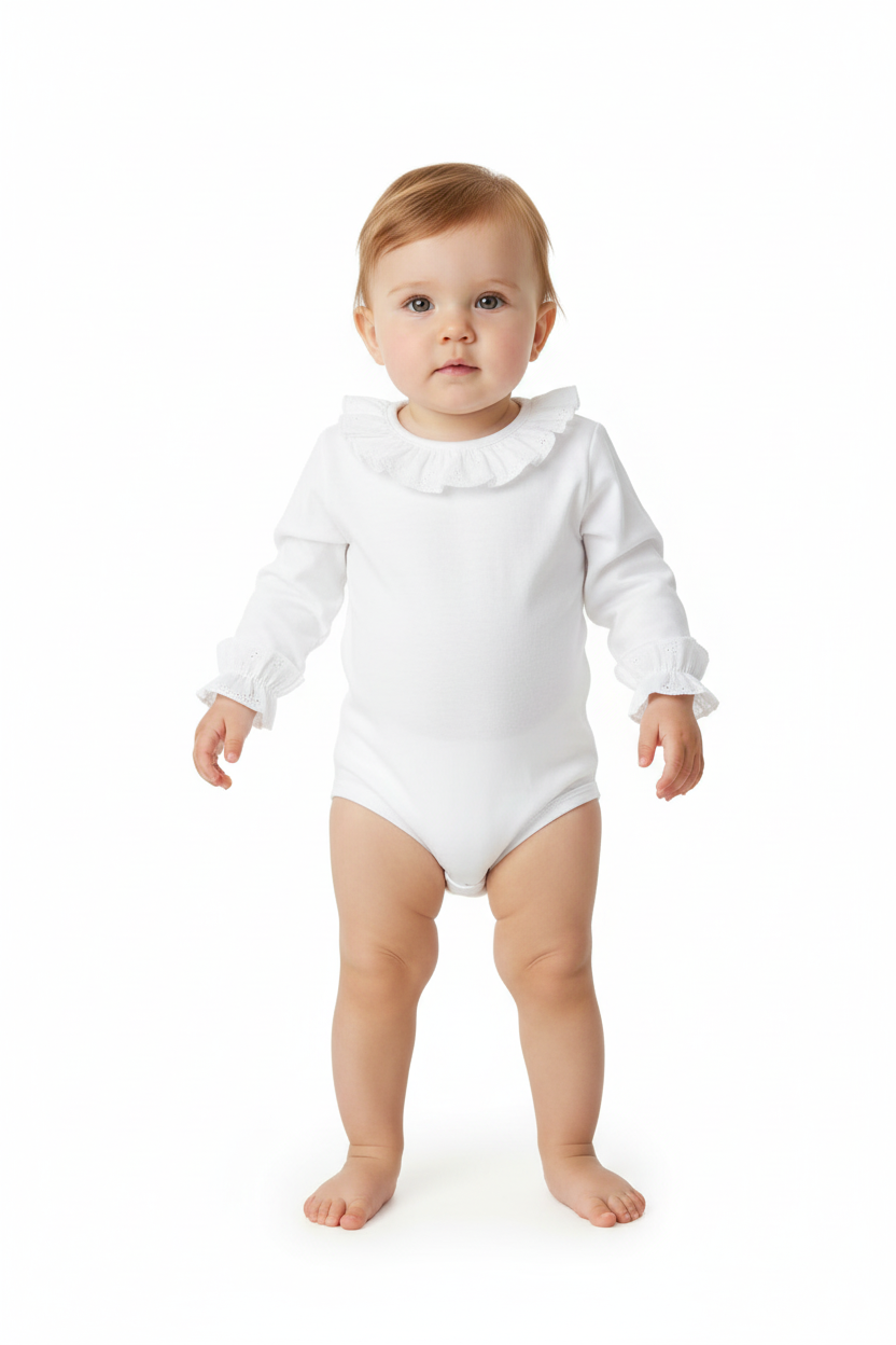 BODY NEONATA MANICA LUNGA CON COLLETTO