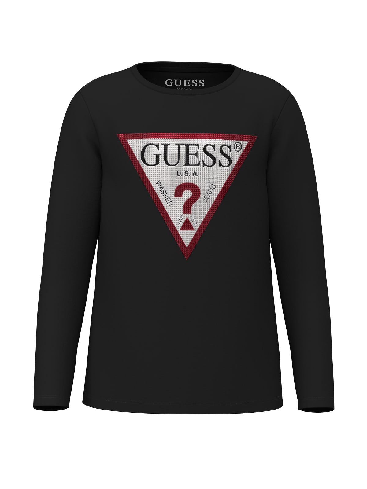 T-SHIRT CON LOGO GUESS E STRASS