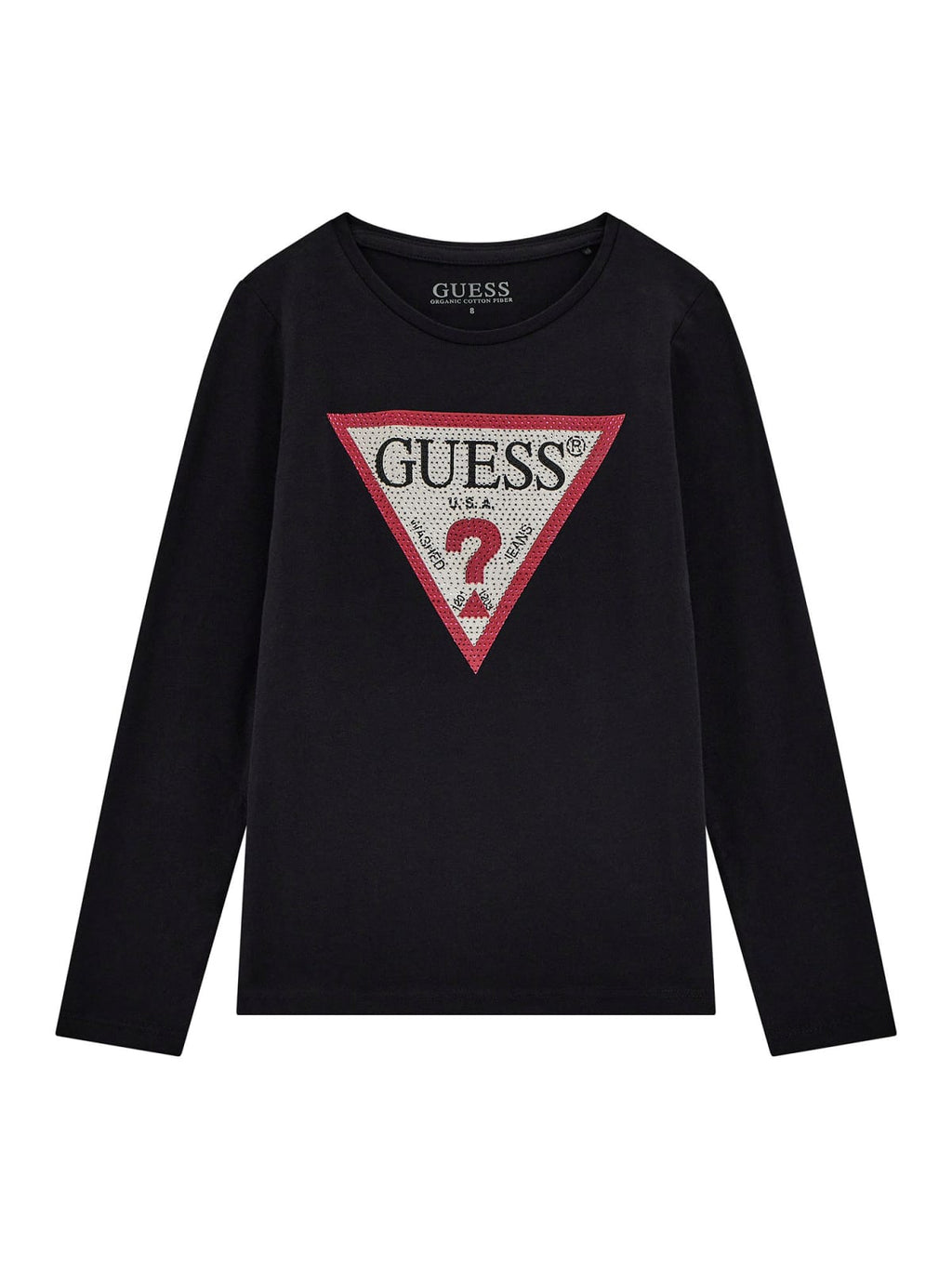 T-shirt con Logo Guess e Strass - Bambina