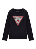 T-shirt con Logo Guess e Strass - Bambina