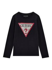T-shirt con Logo Guess e Strass - Bambina