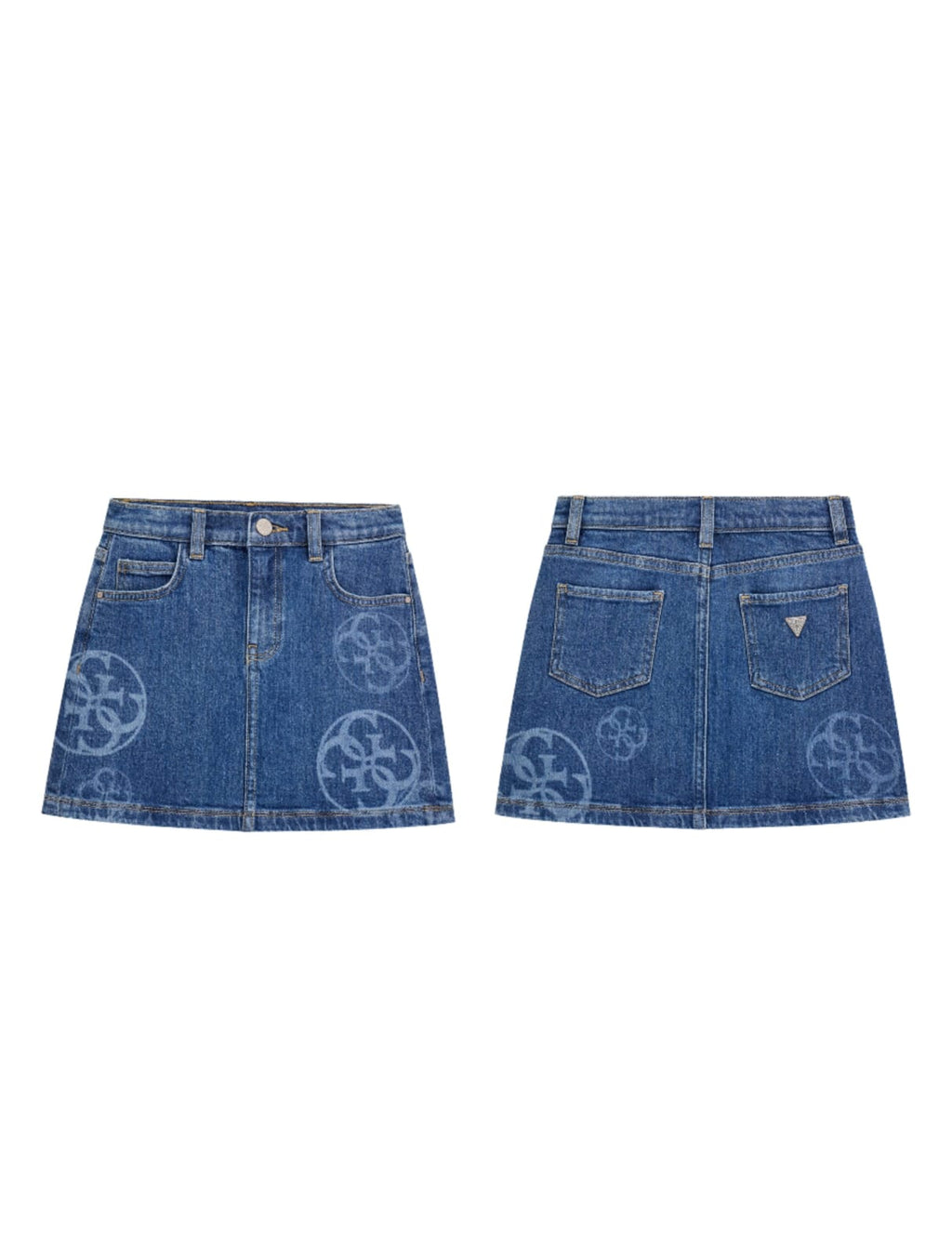 COMFORT DENIM SKIRT W/LASER